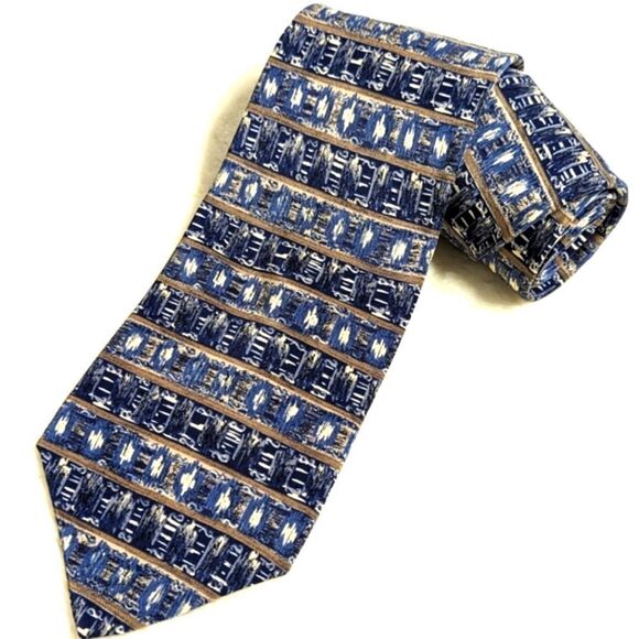 JT Beckett Other - Vintage Men's 100% Italian Silk Tie Abstract Motif by JT Beckett